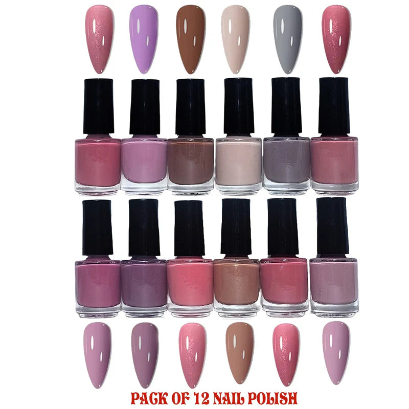Matte Peel-Off Nail Polish Collection – 12 Vibrant Colors, Eco-Friendly Formula (Nude)