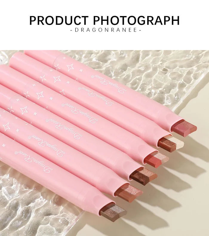 Dragon Ranee Pack of 06 Eyeshadow Stick 2 In 1 Double Color Gradient Velvet Shadow Stick Eye Makeup Waterproof Lasting Shimmer Metallic Eyeshadow Makeup DR105A