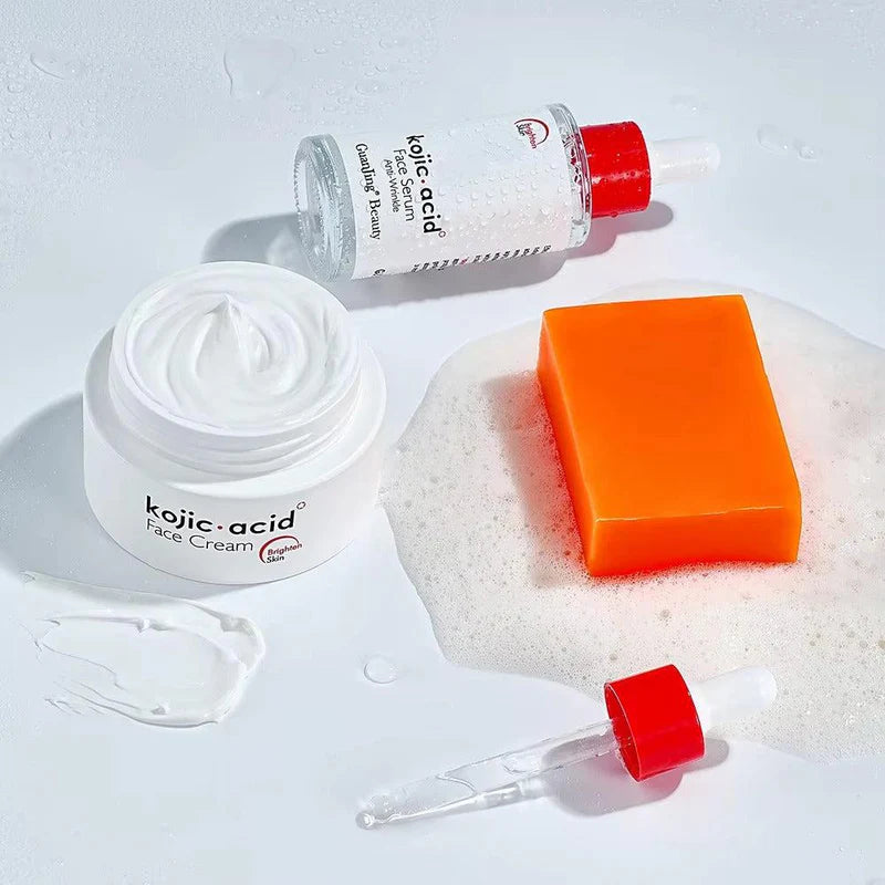 Guanjing Kojic Acid Whitening 3pc Skin Care Set for Brighten Skin