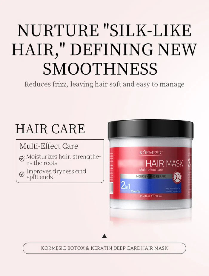 KORMESIC Natural 2 in 1 Botox Keratin Hair Mask 500ml