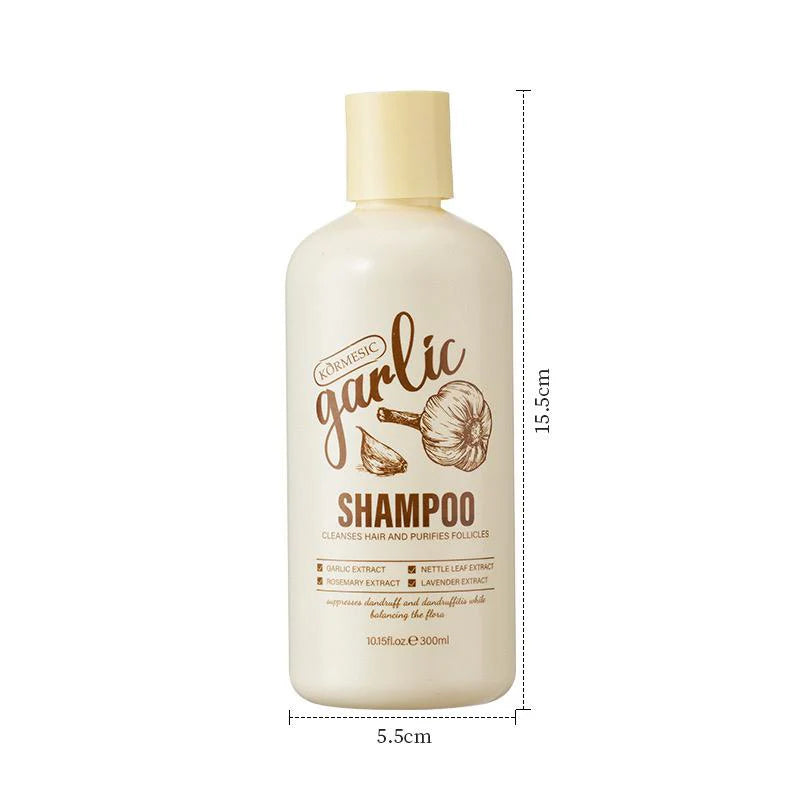 Kormesic Garlic Hair Shampoo Deep Cleaning Nourishing Strengthening Shampoo 300ml
