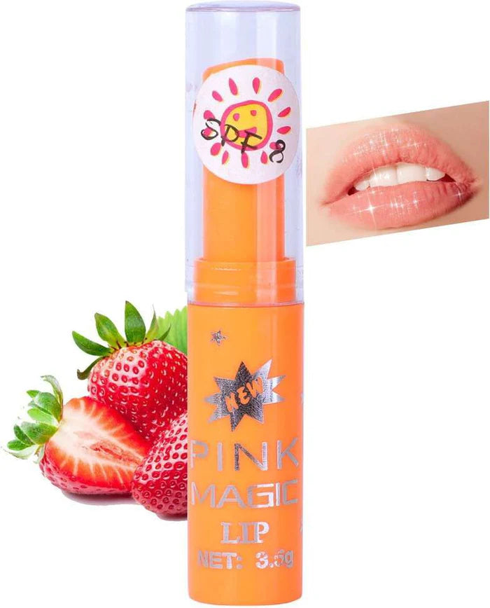 Miss Beauty Pack of 03 Pink Magic Color Changing Lip Balm – Moisturizing & Natural Tint (Sunflower,Strawberry,Green Tea)