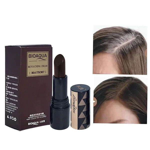 Pack of 2 Instant Hair Root Touch-Up & Eyebrow Filler Stick – Waterproof Hairline Shadow Powder & Retouching Cream for Gray Coverage