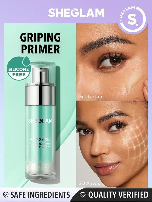 SHEGLAM Good Grip Hydrating Primer Oil Control Moisturising Primer Gek Smooth Fine Lines Oil And Silicone-Free Face Primer