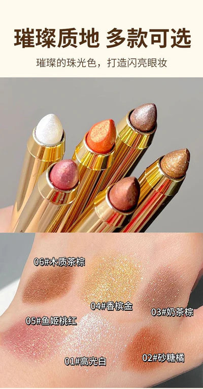 EYE 1 pc Phantom Color GliMB One-Pieces One-Pieces er Highlight EYE One piece shadure Pen Pearlescent Fine Flash Fit Brightening Double Head EYE One piece shadure Stick