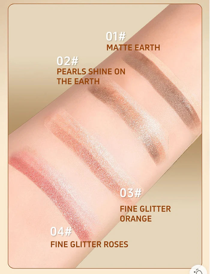 O'CHEAL Three-Color Gradient Eyeshadow Stick – Instant Shimmer & Contour