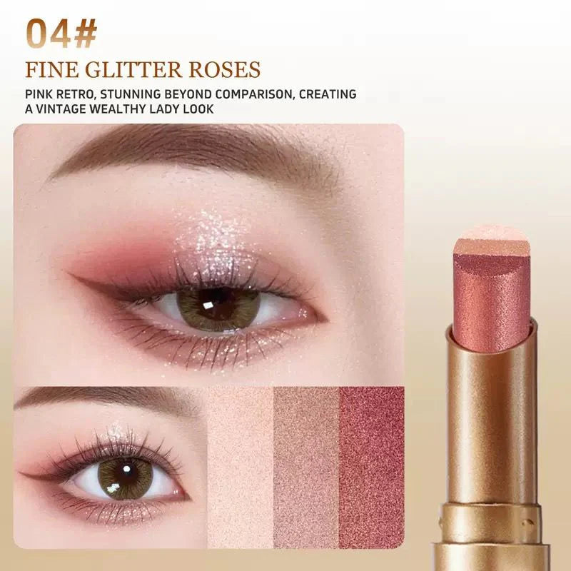 O'CHEAL Three-Color Gradient Eyeshadow Stick – Instant Shimmer & Contour