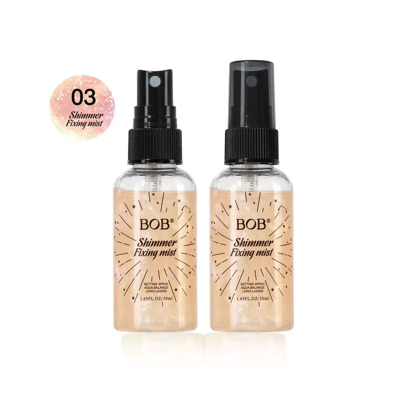 BOB Shimmer Fixing Mist – Long-Lasting Hydrating Setting Spray (50ml)