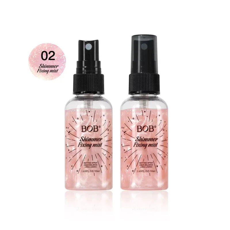 BOB Shimmer Fixing Mist – Long-Lasting Hydrating Setting Spray (50ml)