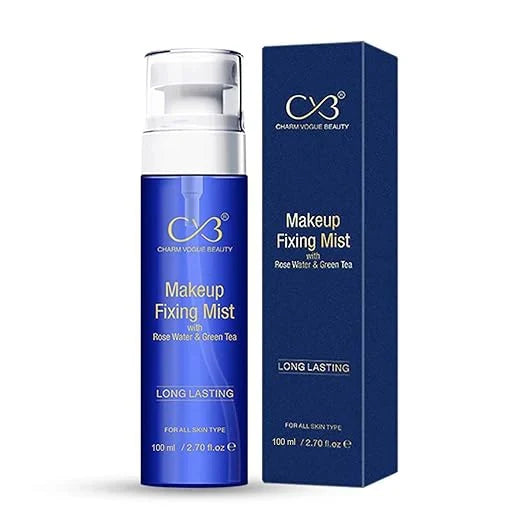 CVB C20 Makeup Fixing Mist with Rose Water & Green Tea, Face Makeup Spray with Long Lasting Effect, Skin Hydrating Spray, 100ml