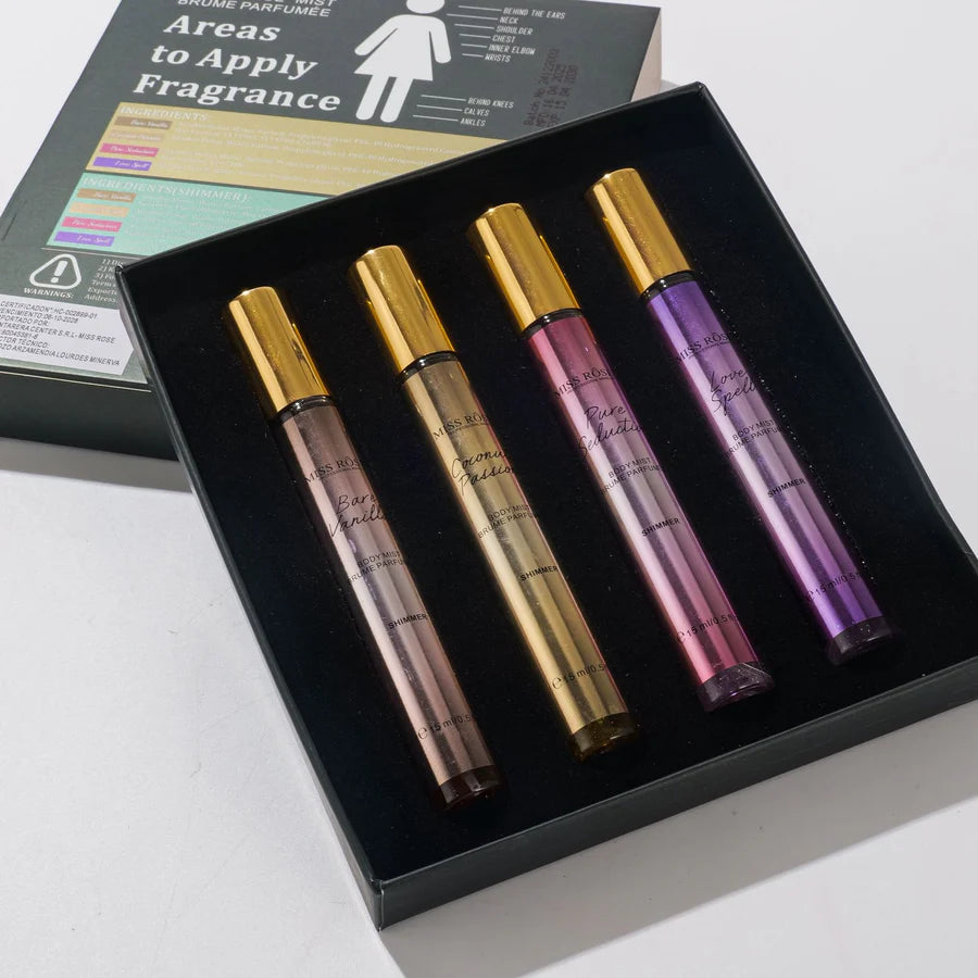 Miss Rose 4pcs Fragrance Perfume Mist For Girls & Women