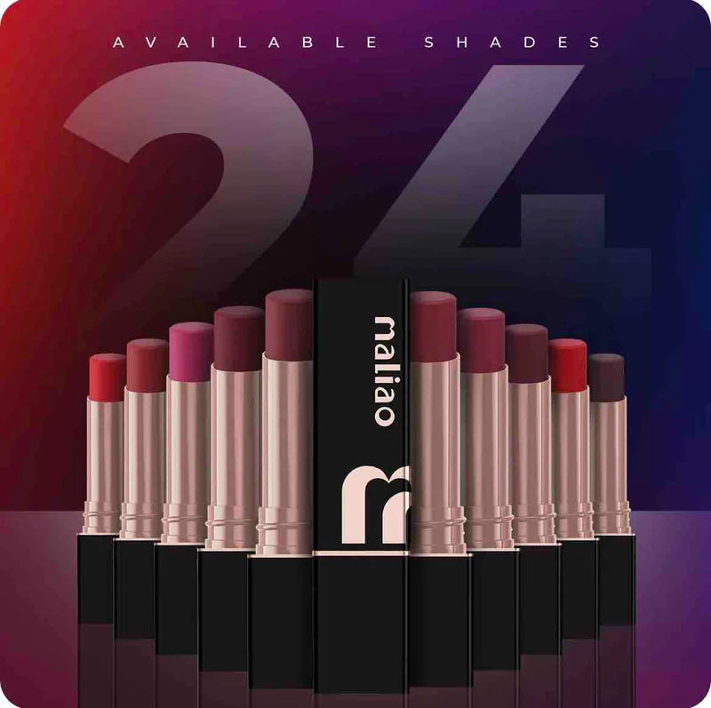 Maliao Super Non-Transfer Lipstick – Long-Lasting Matte Finish.