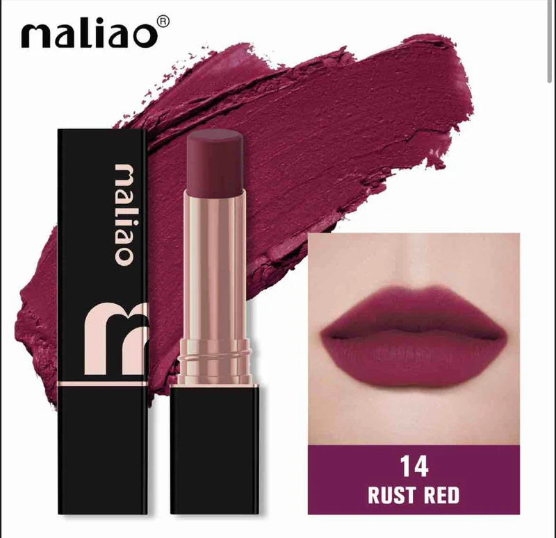 Maliao Super Non-Transfer Lipstick – Long-Lasting Matte Finish.