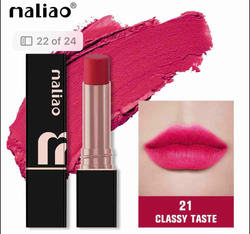 Maliao Super Non-Transfer Lipstick – Long-Lasting Matte Finish.