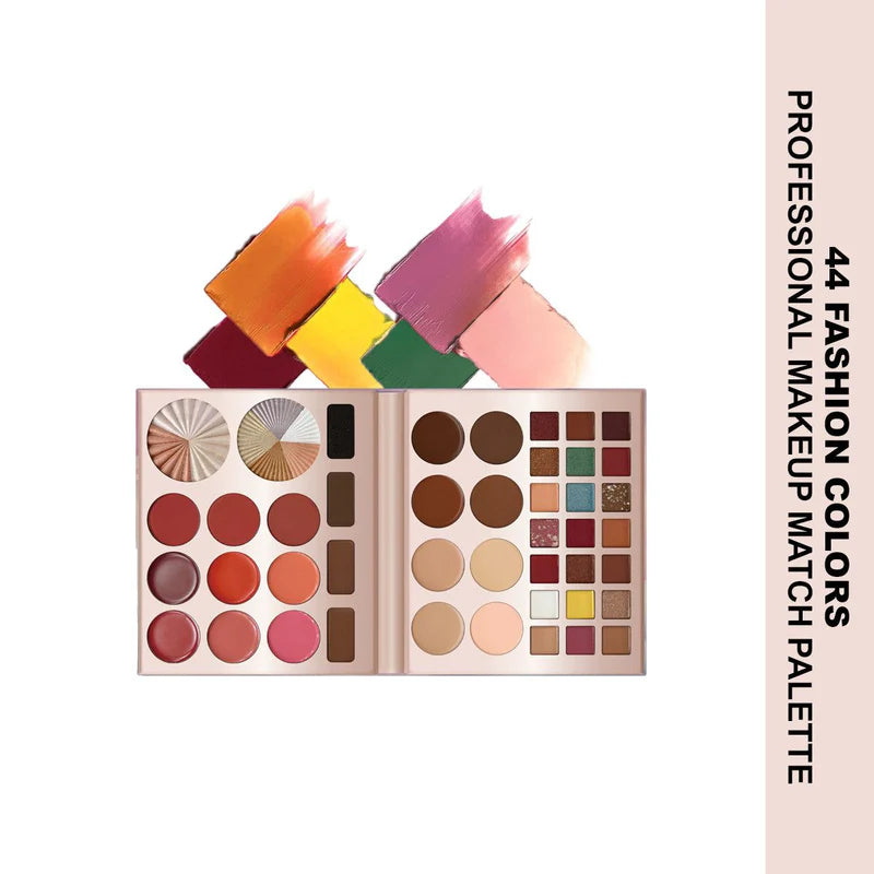 Maliao 44-Color Shadow Palette - Highlighter, Contour, Blusher, Eyebrow, and Eyeshadow