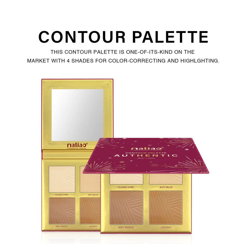 Maliao Authentic Contour Palette – Sculpt & Define with 4 Shades