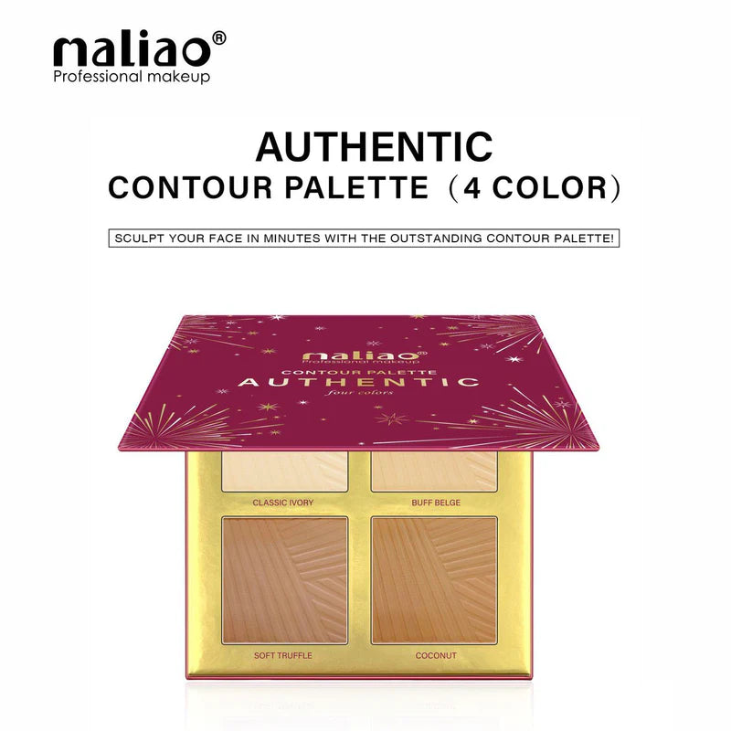 Maliao Authentic Contour Palette – Sculpt & Define with 4 Shades
