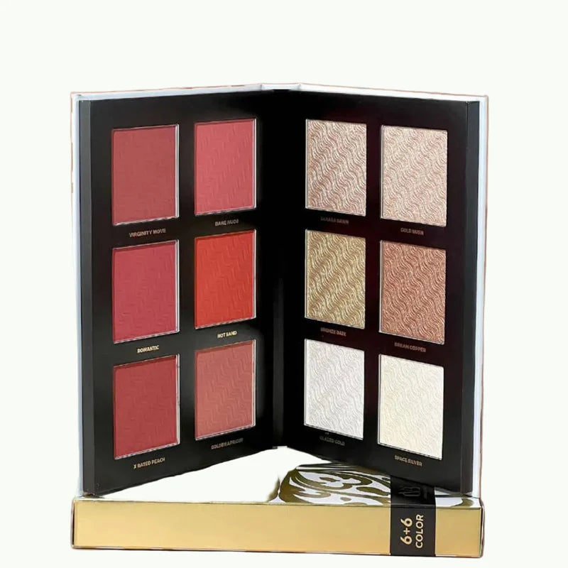 CVB Highlighter & Blusher Palette – Lightweight, Soft Textured Showstopper (C225)