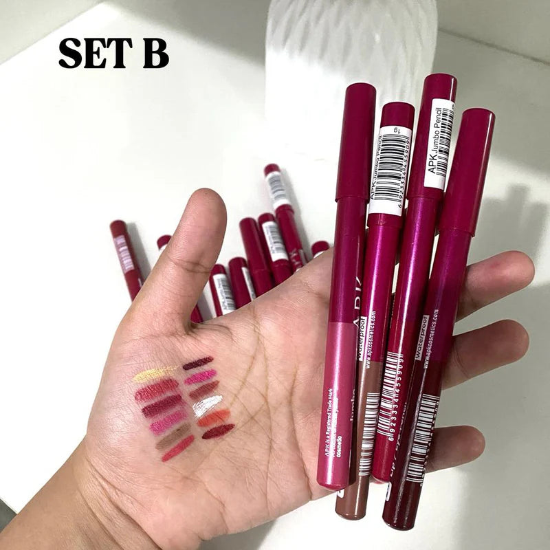 APK 12pcs Lip/Eye Creamy Texture Jumbo Pencil