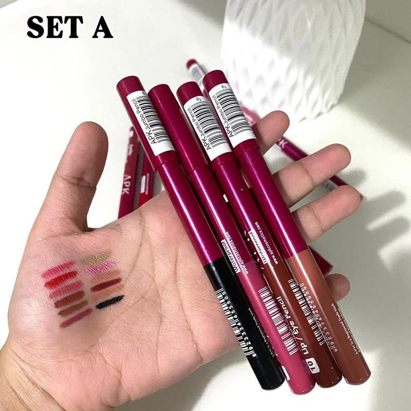 APK 12pcs Lip/Eye Creamy Texture Jumbo Pencil