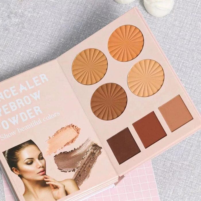 Mocallure Professional 4-in-1 Makeup Book – Eyeshadow, Blush, Highlighter, Concealer & Brows Palette ✨