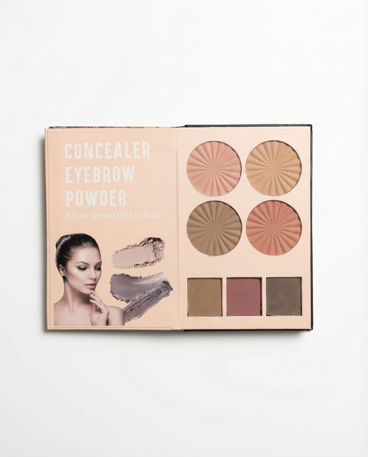 Mocallure Professional 4-in-1 Makeup Book Palette – Eyeshadow, Highlighter, Blush, Concealer & Brow Kit