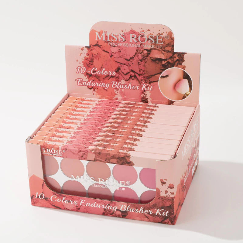 Miss Rose 10 Color Makeup Face Blushers palette