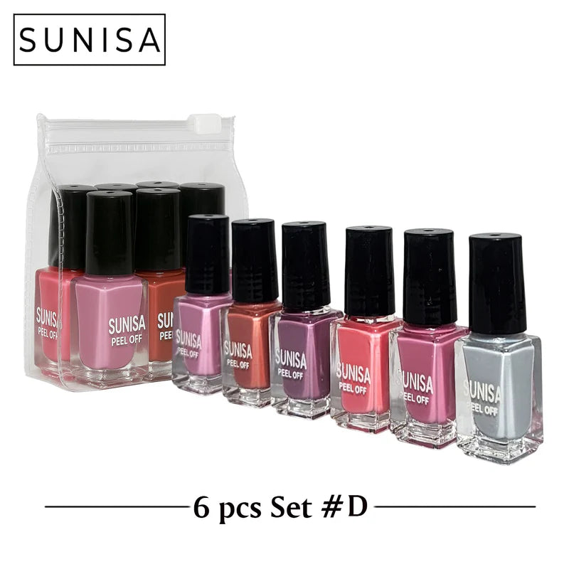 New Sunisa 6pcs Set Matte Nail Polish / Peel Offdition to your beauty routine.