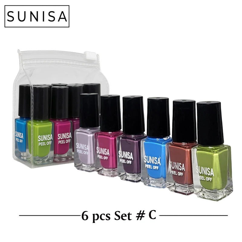 New Sunisa 6pcs Set Matte Nail Polish / Peel Offdition to your beauty routine.