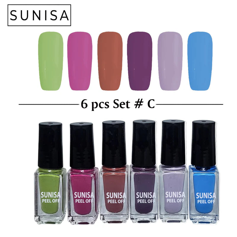 New Sunisa 6pcs Set Matte Nail Polish / Peel Offdition to your beauty routine.