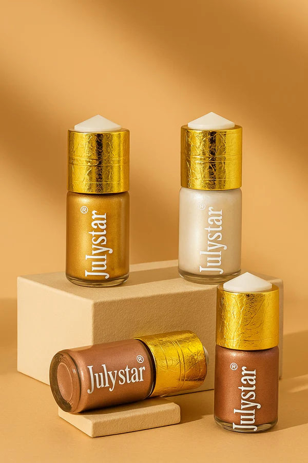 JulyStar Silky Glow Liquid Eyeshadow Highlighter Quick Dray Best Shine For Girls And Women 15ml