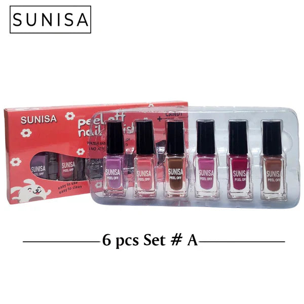 New Sunisa 6pcs Set Matte Nail Polish / Peel Offdition to your beauty routine.