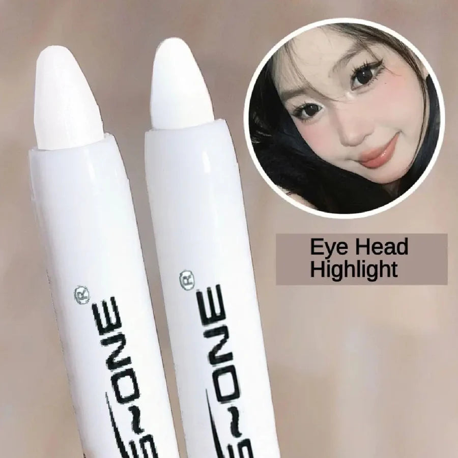 KS-ONE 1 PC Silver Pearlescent Waterproof Highlighter Pen/ Novice Long Lasting Flash Lying Silkworm Eye Shadow Makeup