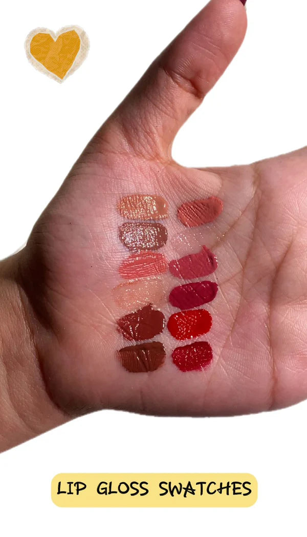 Miss Beauty Shimmer & Shine 2 In 1 Nude Deal 12 Pcs Matte Lipgloss Set + Nude Palette 18 Colors