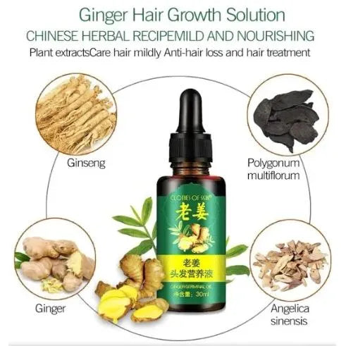 Aichun Beauty 7 Days Ginger Hair Growth Oil Serum For Damaged Hair Treatment- 30ml AC3058