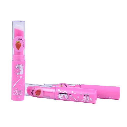 3Pcs Pink Magic Color Lip Balm - Strawberry Lipstick