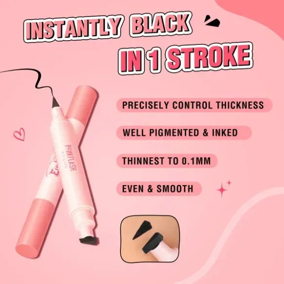 PINKFLASH Stamp Eyeliner – Waterproof Wing Stamp & Liquid Pen | Easy Winged Look