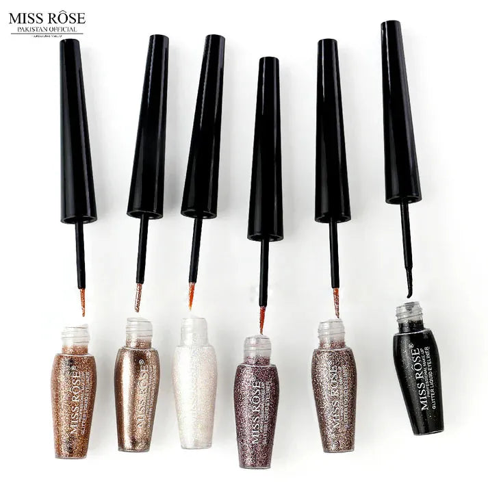 Miss Rose 2 PC makeup Daimond Liquid Glitter Eyeliner