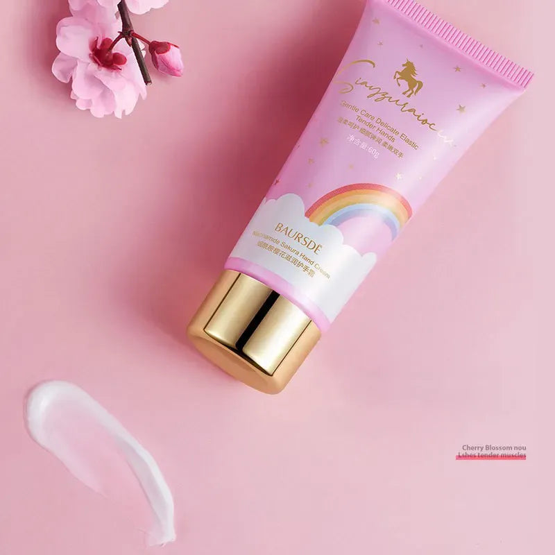 BAURSDE Natural Organic Cherry Blossom Hand Cream Whitening Brightening & Moisturizing Hand Cream Skin Care Hand Care Cream BS02525