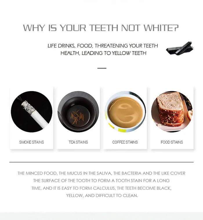 Aichun Beauty 3 Day Teeth Whitening Charcoal Toothpaste Remove Stains Strengthens Teeth Collagen Charcoal Toothpaste for Oral Care AC31861