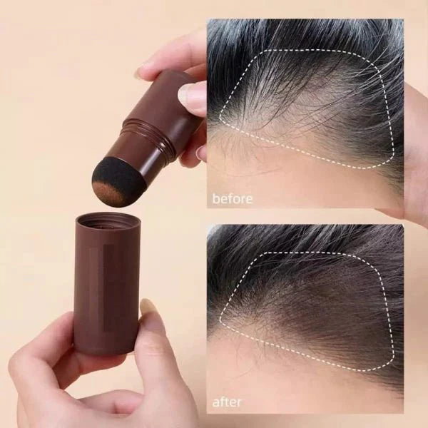 Pack of 2 Instant Hair Root Touch-Up & Eyebrow Filler Stick – Waterproof Hairline Shadow Powder & Retouching Cream for Gray Coverage