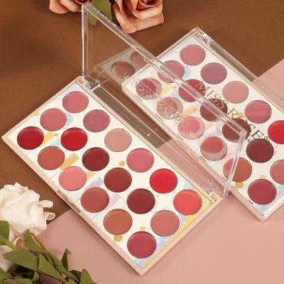 Miss Rose 18 Colors Matte Long Lasting Waterproof Nourishing Lip Cream Palette