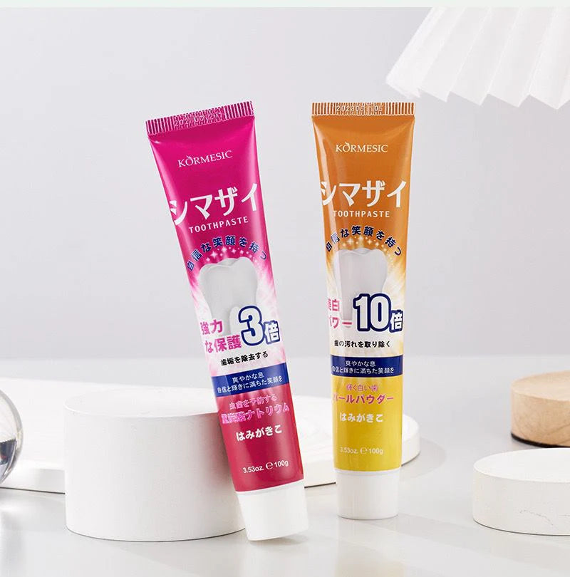 KORMESIC Private Label natural whitening organic Pearl Whitening tooth paste Orange 100g KMC250236