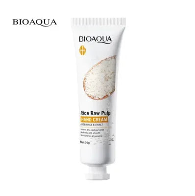 BIOAQUA Rice Raw Pulp Hand Cream Anti Chapping Anti Aging Moisturizing Whitening Cream 30g - BQY15280