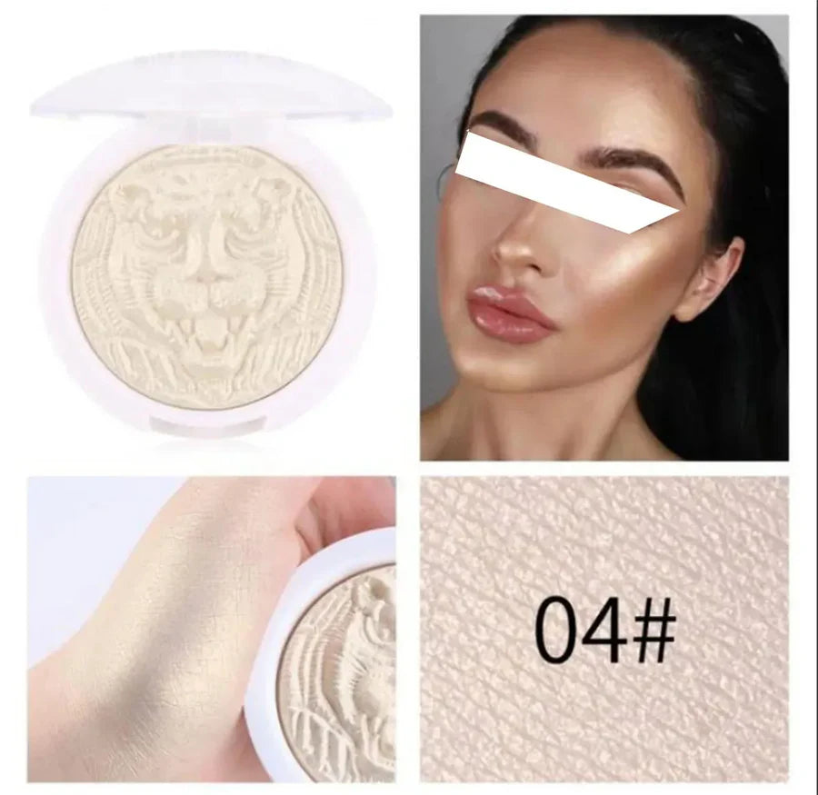 Miss Rose Leopard Print Shimmer Highlighter Pressed Powder Highlighter