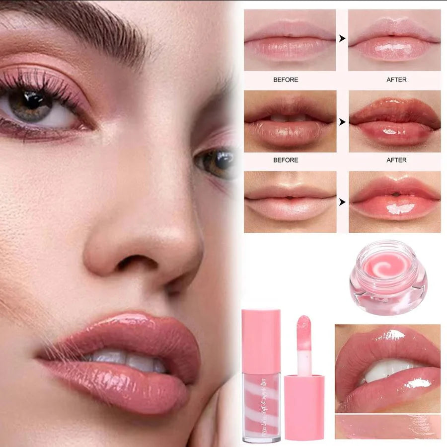 Miss Lara one Spiral Lip Gloss lip Balm Set For Moisturizing Long Lasting Color Enhancing And Elegant Lip Makeup