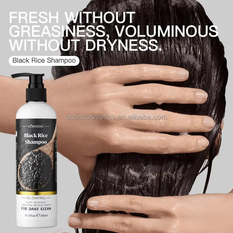 KORMESIC refreshing and silk smooth black rice Shampoo 300ml KMC58188
