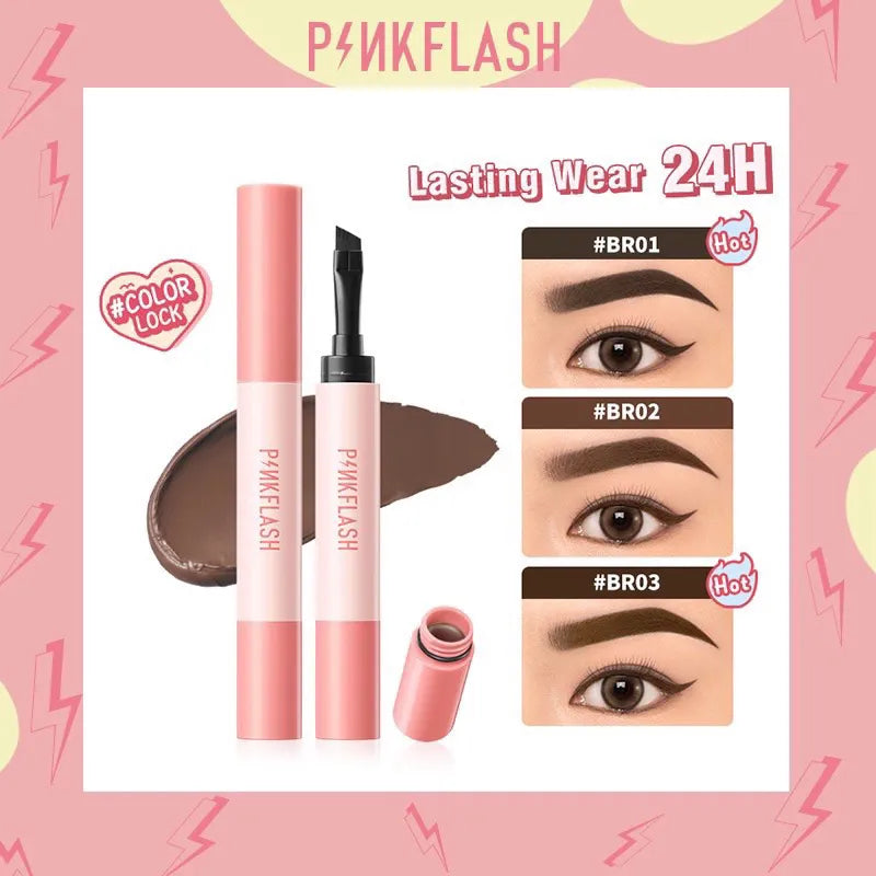 PINKFLASH Brow Styling Wax – Waterproof Eyebrow Fixer & Soap Brow | Clear Setting Gel for Fluffy, Laminated Look