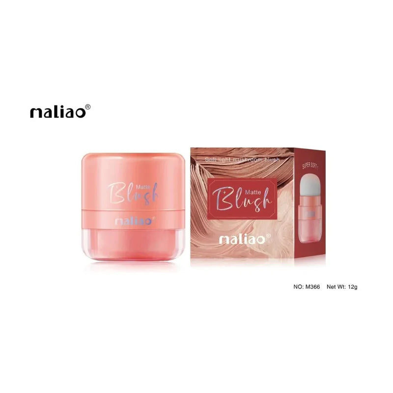 Maliao 3D Powder Matte Blush Soft Light Mushroom Blush | Easy to Blend Makeup Blusher