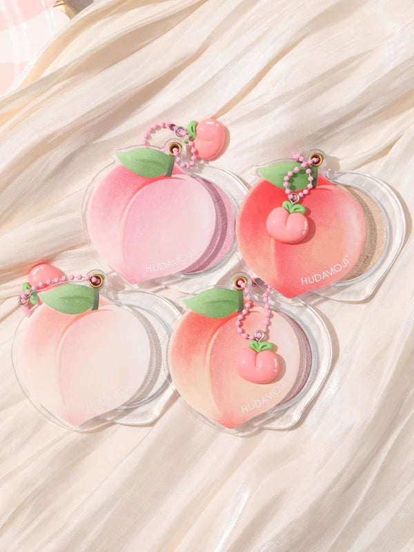 HUDA MOJI Peach-Themed Keychain Blusher & Highlighter